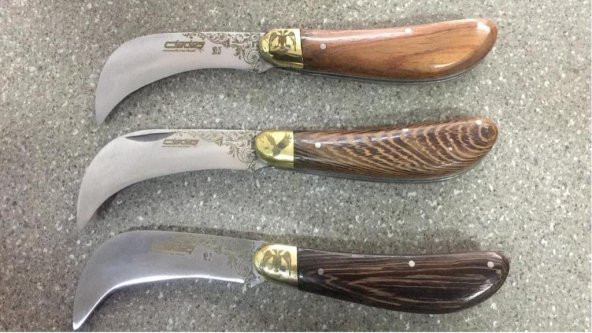 Dadaş Aşı Bıçağı Ceviz Aşı Çakısı Eğri Ağız Dövme Bıçak - 5