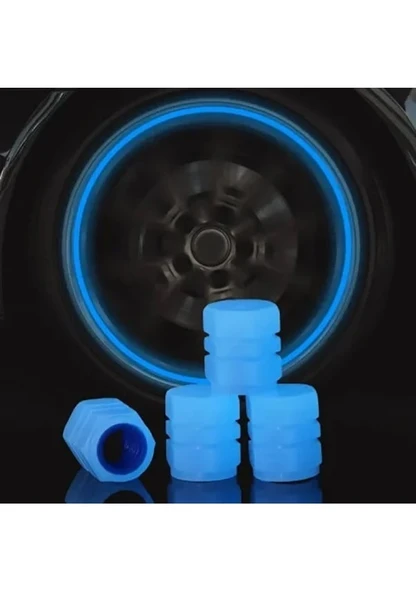 Lada 111 uyumlu fosforlu Sibop Kapağı Seti 4 Adet Sibop Kapağı Seti Mavi ürün görseli