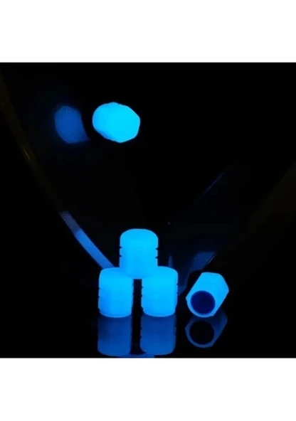 Jeep Wrangler uyumlu fosforlu Sibop Kapağı Seti 4 Adet Sibop Kapağı Seti Mavi - Resim 3