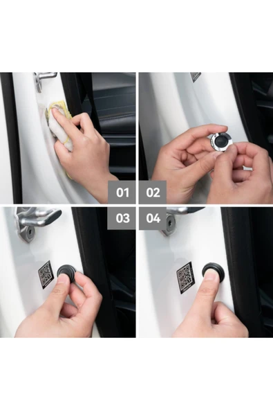 Fiat 500 Ailesi uyumlu Kapı Çarpma Önleyici Araba Kapı Ses Ve Darbe Emici Pad 10 Adet - Resim 2