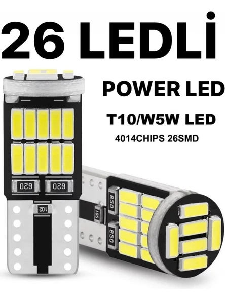 Daihatsu Yrv Plaka Parklar Için 26 Led T10 Beyaz Ampul 2 Adet ürün görseli