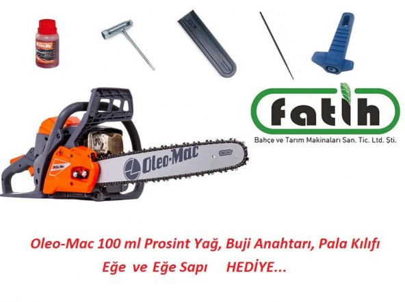 Oleomac GS 451 Motorlu Benzinli Testere Ağaç Kesim Motoru 36 Diş