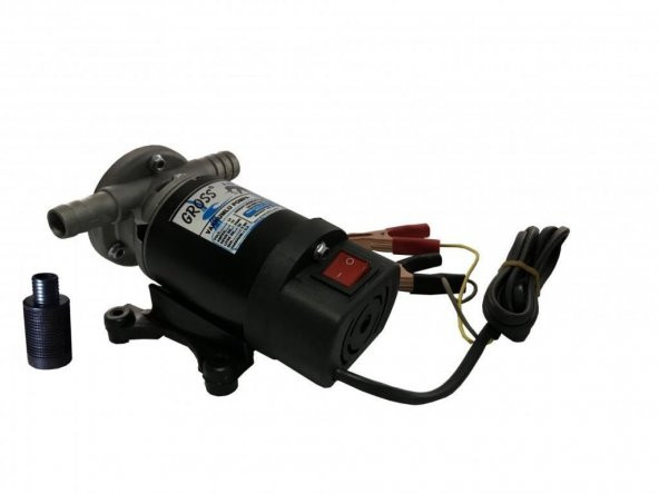 Gross 24 Volt Vakumlu Sıvı Aktarım 3/4"Mazot Su Süt Pompası Kendinden Emişli - 2
