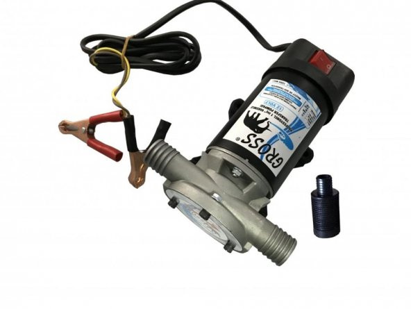 Gross 12 Volt Vakumlu Sıvı Aktarım 1"Mazot Su Süt Pompası Kendinden Emişli - 2