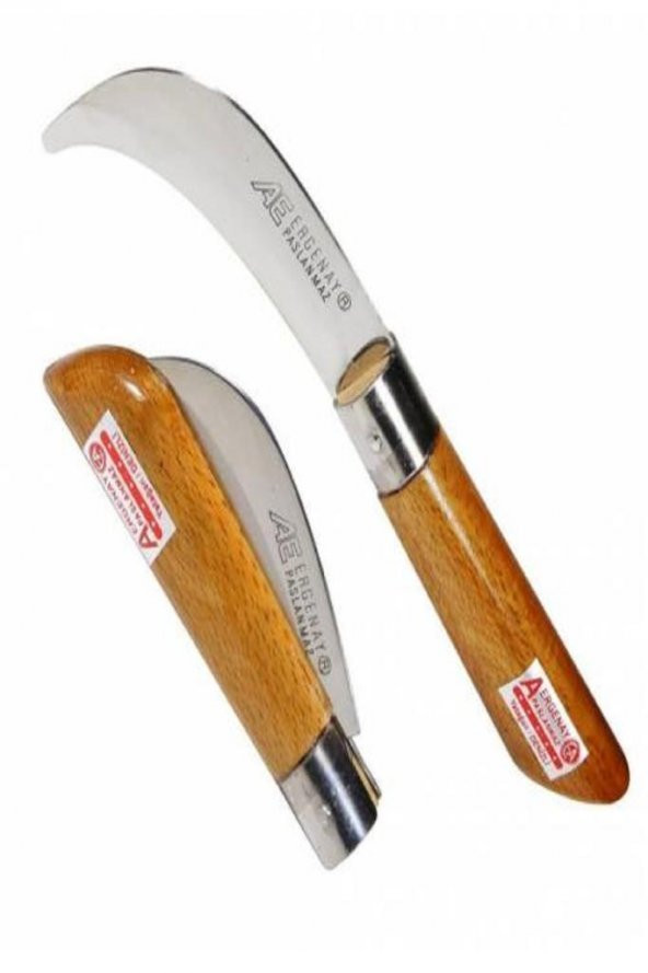 Aşı Bıçağı Seti + Aşı Bantı Yatağan El Yapımı Paslanmaz Çakı - 2