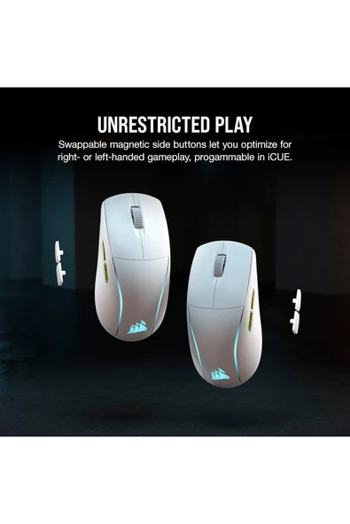 M75 WIRELESS RGB Lightweight FPS Gaming Mouse – 26,000 DPI – PC – White - Resim 4