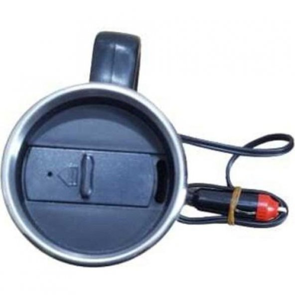 Gross 12 Volt Araç Termosu  Ketil Su Isıtıcı Termos 500 ML Krom - 3