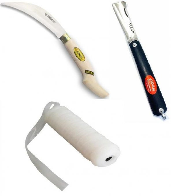 Aşı Bıçağı Seti Aşı Bantı  Yatağan El Yapımı Bursa Bağ Bıçağı ürün görseli