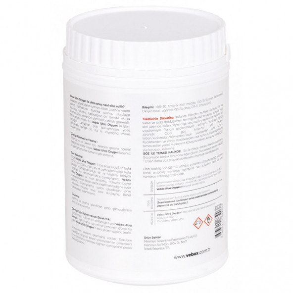 Vebox Ultra Oxygen Toz Leke Çıkarıcı (1000 Gram) - 3