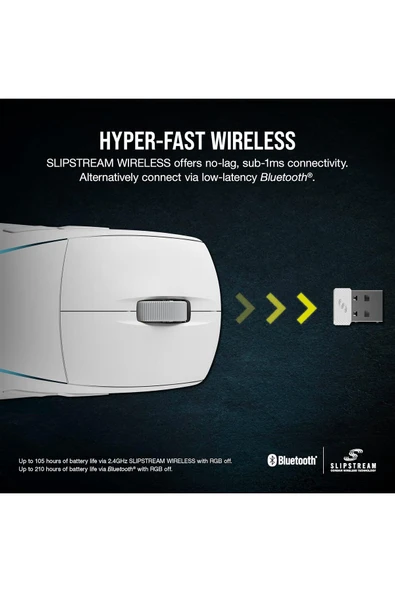 M75 WIRELESS RGB Lightweight FPS Gaming Mouse – 26,000 DPI – PC – White - Resim 8