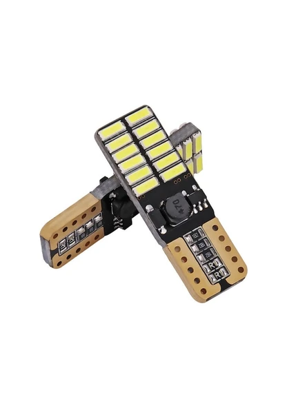 Renault Vel Plaka Parklar Için 24 Led T10 Beyaz Ampul 2 Adet - Resim 2