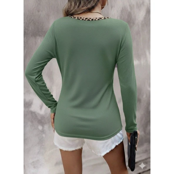 Lucky Life Kadın Uzun Kollu V Yakalı Kaşkorse Bluz