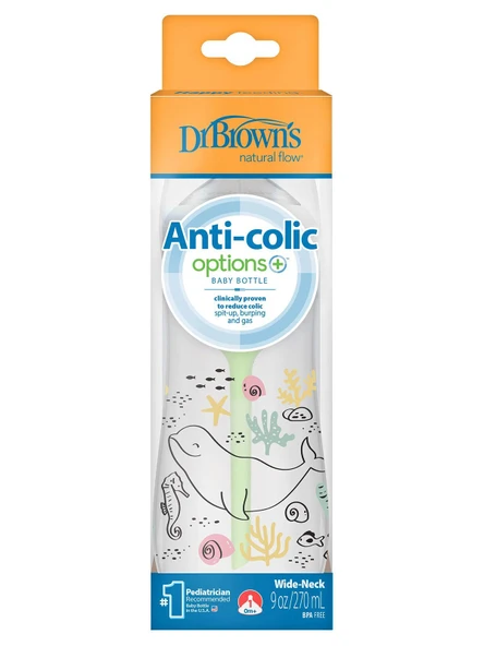 Dr.Brown's Geniş Ağız PP Antikolik Options Biberon 270 ml Kız