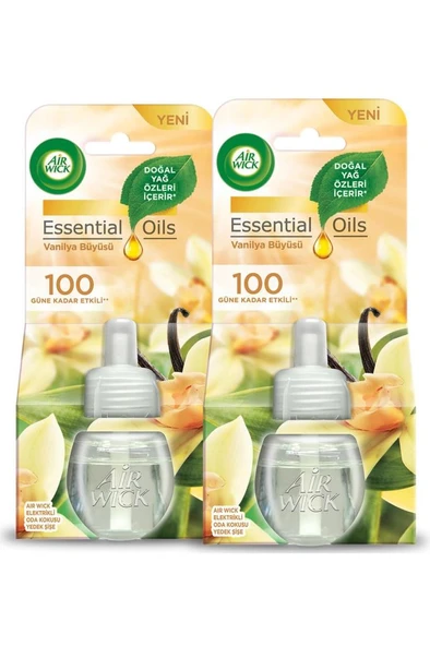 Air Wick Elektrikli Oda Kokusu Yedek Şişe Vanilya Büyüsü - Esansiyel Yağlar Içerir x 2 - 2