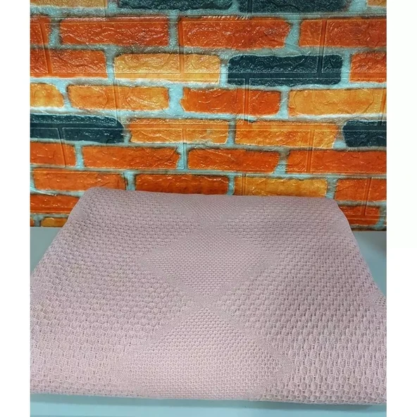 2 Adet Şaheser %100 Pamuk Çift Kişilik Pike 240x220 (Tek Pike)-Pudra - 3