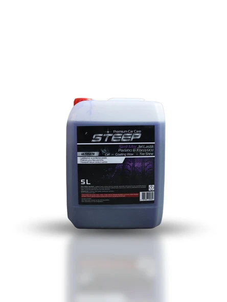 STEEP Ultimate Simli Jel Lastik Parlatıcı Mor 5 Lt - Resim 2