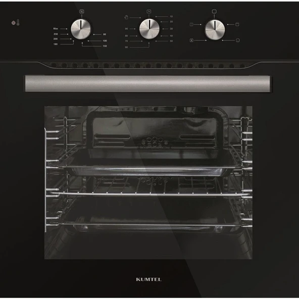 Kumtel Black Argento Button 3'lü Cam Ankastre Set - Resim 2