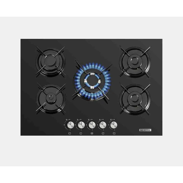 Kumtel Ankastre 2 Li Set Woklu ( 830 Cam Davlumbaz+ Ko 50 Woklu Cam Ocak - Resim 2