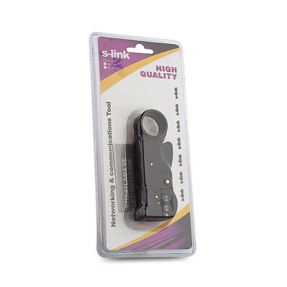 S-Link SL-314 3 Bıçaklı Koaksiyel Kablo Açıcısı Kablo Soyucu Kablo Soyacağı - 5