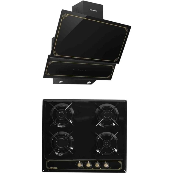 Kumtel Ankastre 2 Li Set Kumandalı Rustik Siyah ürün görseli