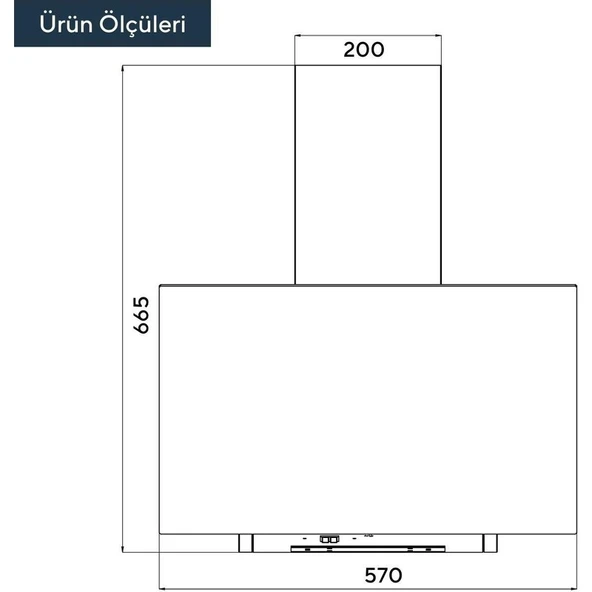 Kumtel Beyaz Cam Davlumbaz Da6-833 - Resim 3