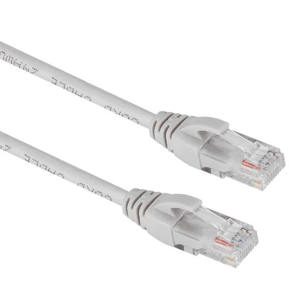 Powermaster PM-27148 Gri 3 Metre Cat 5 Ethernet Network Kablosu Jack Soketleri Takılı Hazır Kablo