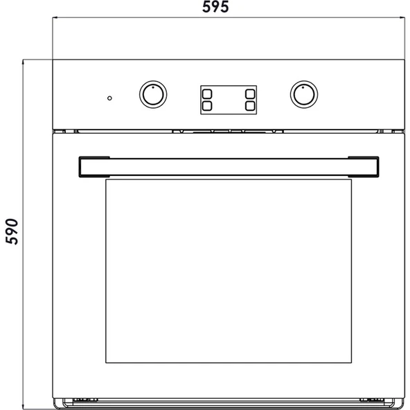 Kumtel Digital Antrasit (Gri) Ankastre Fırın 8 Prog. B66 - Sf2 (Ddt) - Resim 3