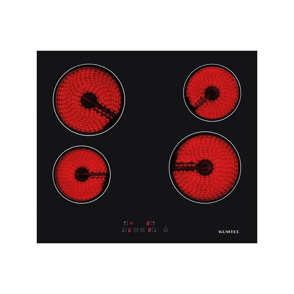 Kumtel Siyah Cam Vitroseramik / Dokunmatik Ankastre Set - 8 Programlı - Resim 3