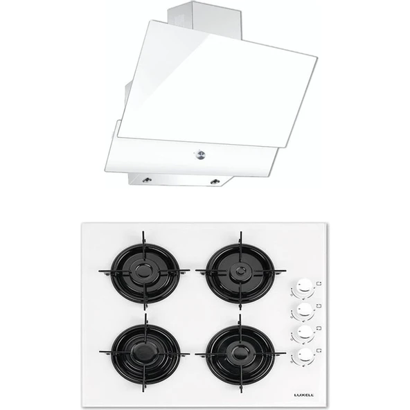 Luxell Lüxell Kristal Beyaz Ikili Ankastre Set Ocak+Davlumbaz (40TAHDF + 830) ürün görseli