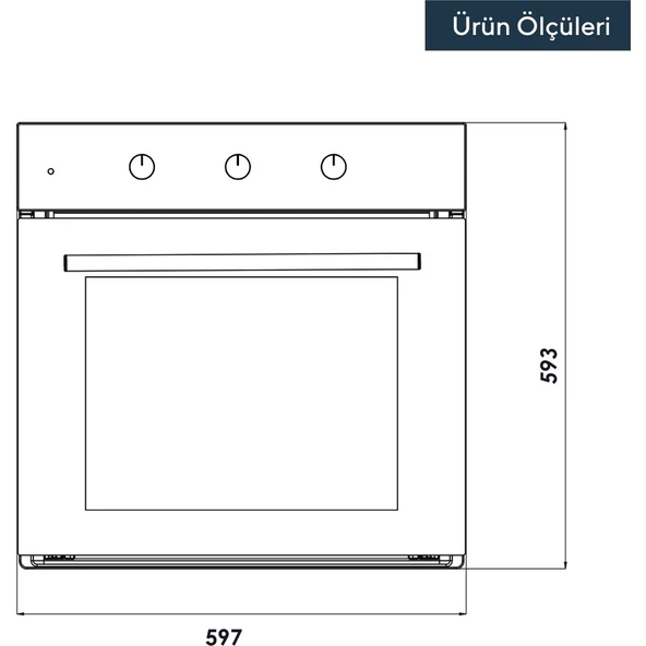 Kumtel Turbo Fanlı Beyaz Ankastre Fırın B66 - Sf2 (Mt) - Resim 3