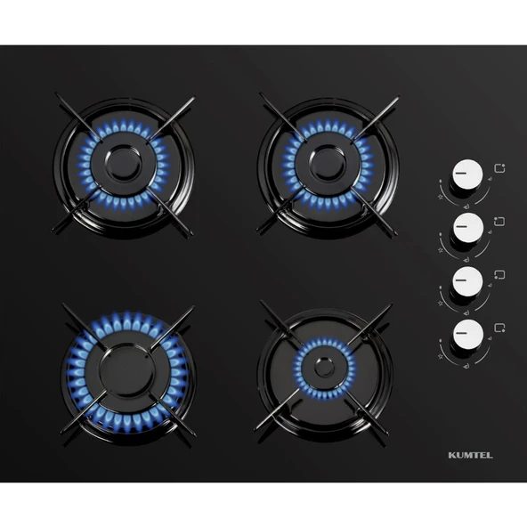 Kumtel Home Siyah Cam Ankastre Set (DA6-830 Davlumbaz + KO-40 TAHDF Ocak+ B66-S2 Fırın) - Resim 3