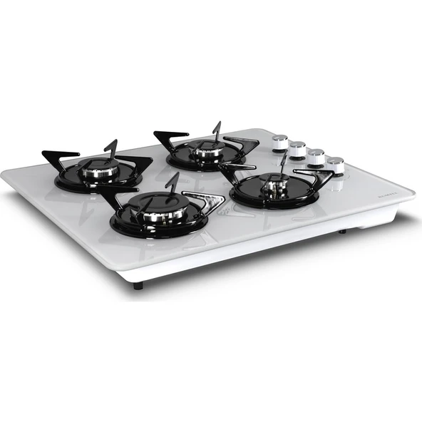 Kumtel KO 40 TSHDF Beyaz Oval Doğalgazlı Cam Set Üstü Ocak ürün görseli