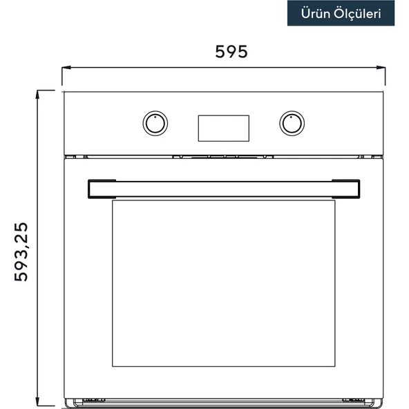 Kumtel Digital Siyah Ankastre Fırın 8 Prog. B66 - Sf2 (Ddt) - Resim 2