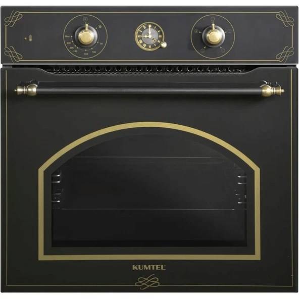 Kumtel Rustik Siyah Cam Ankastre Fırın ürün görseli