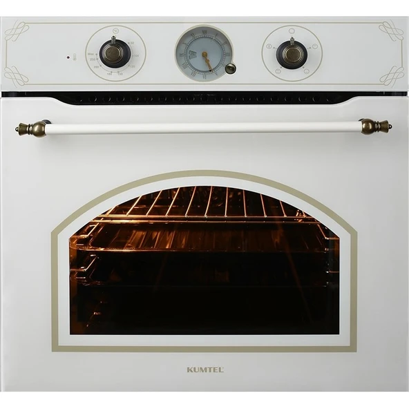 Kumtel Rustik Bej Cam Ankastre Fırın 51 lt A+ Enerji Sınıfı Turbo Fan 4 Programlı Güçlü Aydınlatma ürün görseli