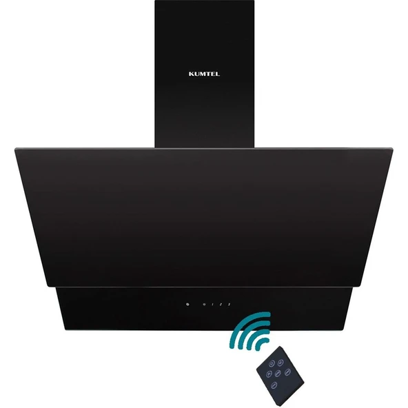 Kumtel Siyah Dokunmatik Cam Davlumbaz DA6-835 - Resim 2