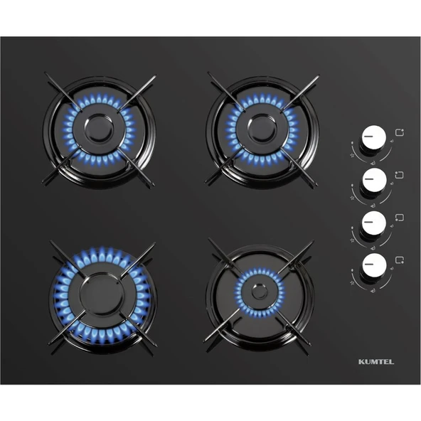 Kumtel Ankastre Set KO-40TAHDF Gaz Emniyetli Cam Ocak ve 3 Programlı A+ Sınıfı Siyah Ankastre Fırın - Resim 3