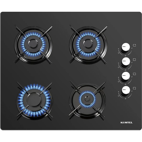 Kumtel Ko 40 Tshdf Siyah Setüstü Ankastre Cam Ocak Oval ürün görseli