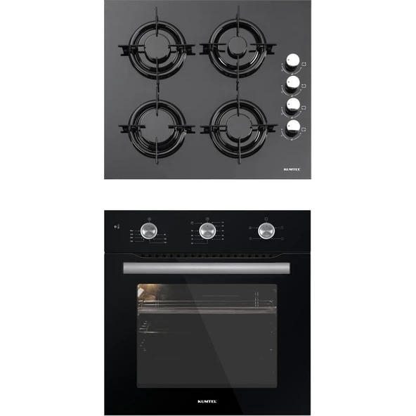 Kumtel 2'Li Siyah Camlı Ankastre Set (A6-SF2 (MT) + KO-40 TAHDF) ürün görseli