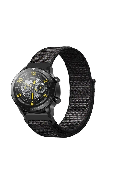 KRETON KRETON Realme Watch 2 ve 2 Pro Uyumlu Spor Kumaş Desenli Cırt Cırtlı Kordon Kayış - Resim 8