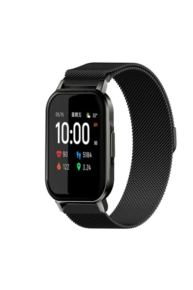 KRETON KRETON Haylou LS02 Uyumlu Kordon Hasır Metal Örgü Mıknatıslı Milano Kayış - Resim 3