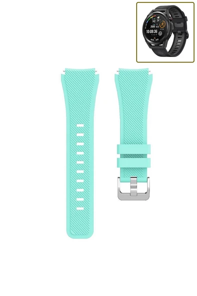 KRETON KRETON Huawei Watch Gt Runner Akıllı Saat Uyumlu Tırtık Desenli Silikon Kordon Kayış - Resim 7