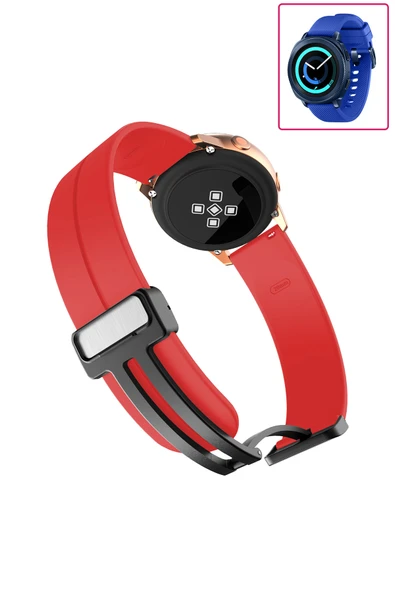 KRETON KRETON Samsung Gear Sport Uyumlu Kordon Magnetic Klipsli Premium Kayış - Resim 4