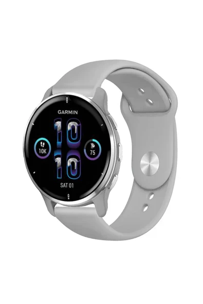 KRETON KRETON Garmin Venu2 Plus Ile Uyumlu Yumuşak Dokulu Silikon Kordon Kayış (20MM) - Resim 8