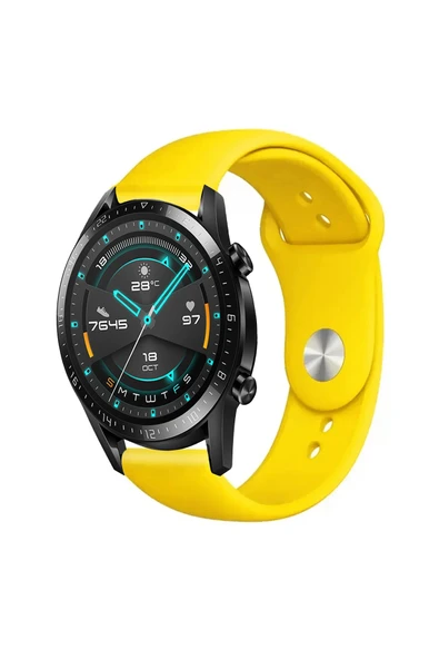 KRETON KRETON Huawei Watch Gt2 46mm Uyumlu AÇIK YEŞİL Kordon Yumuşak Dokulu Silikon Kayış - Resim 10