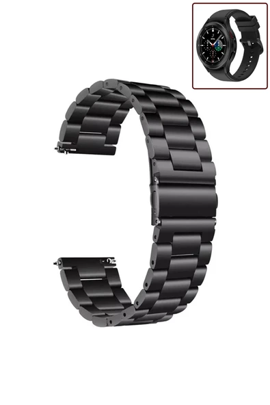 KRETON KRETON Samsung Galaxy Watch 4 Classic 42mm/46mm Uyumlu Kordon Baklava Model Paslanmaz Çelik Metal Kayış ürün görseli
