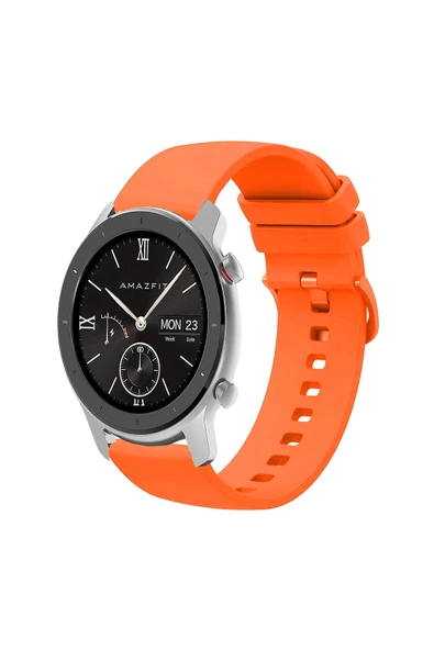 KRETON KRETON Amazfit GTR 42mm ile Uyumlu Kordon Yumuşak Dokulu Soft Renk Tokalı Silikon Kayış - Resim 8