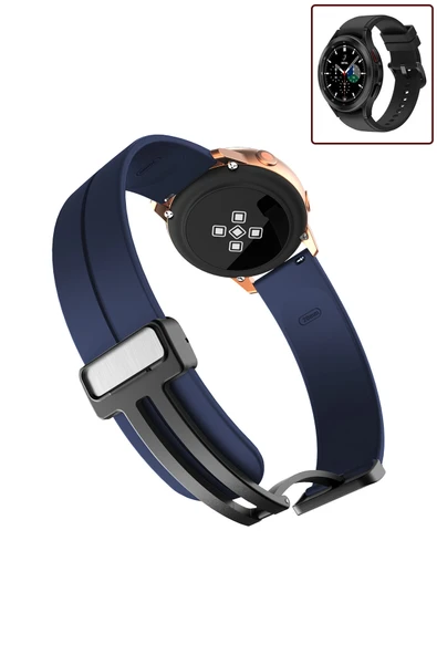 KRETON KRETON Samsung Galaxy Watch 4 Classic 42mm/46mm Uyumlu Kordon Magnetic Klipsli Premium Kayış - Resim 4