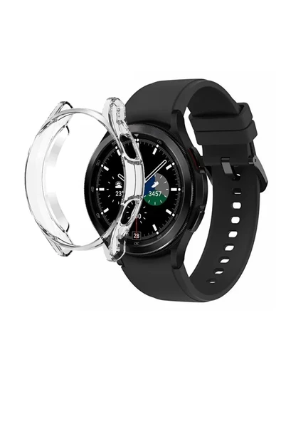 KRETON KRETON Samsung Galaxy Watch 4 44mm Uyumlu Kasa ve Ekran Koruyucu 360 Tam Koruma Silikon Kılıf - Resim 3