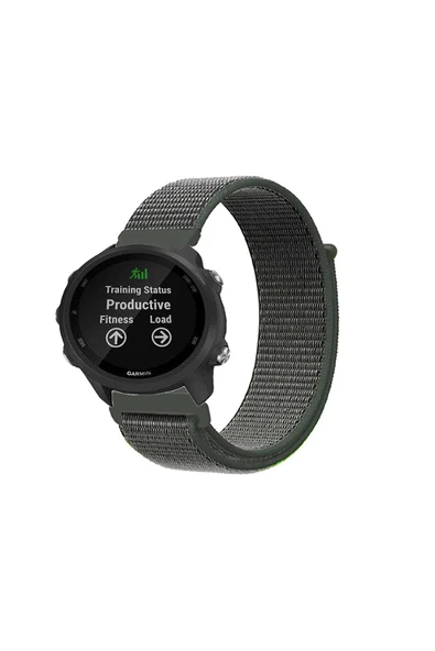 KRETON KRETON Garmin Forerunner 245 / 245 Music Uyumlu Spor Kumaş Desenli Cırt Cırtlı Kordon Kayış - Resim 9